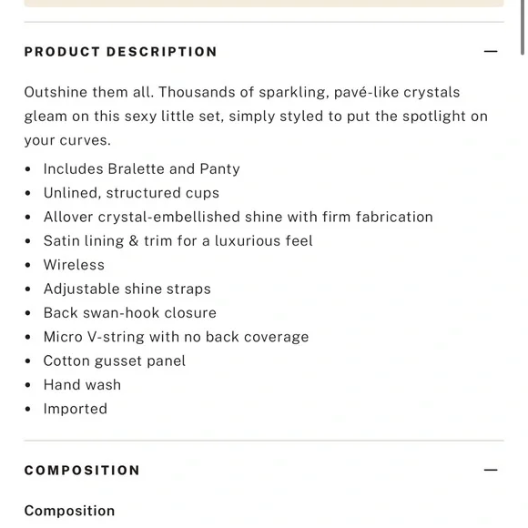 VERY SEXY
Shine Triangle Bralette & V-String Panty Set - Picture 7 of 7